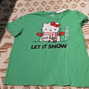 🌺3/$15 Target Hello Kitty Green Short Sleeve Tee